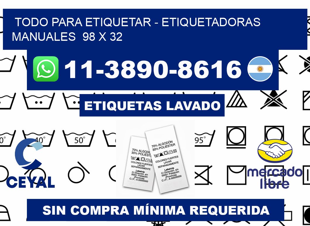 todo para etiquetar - Etiquetadoras Manuales  98 x 32