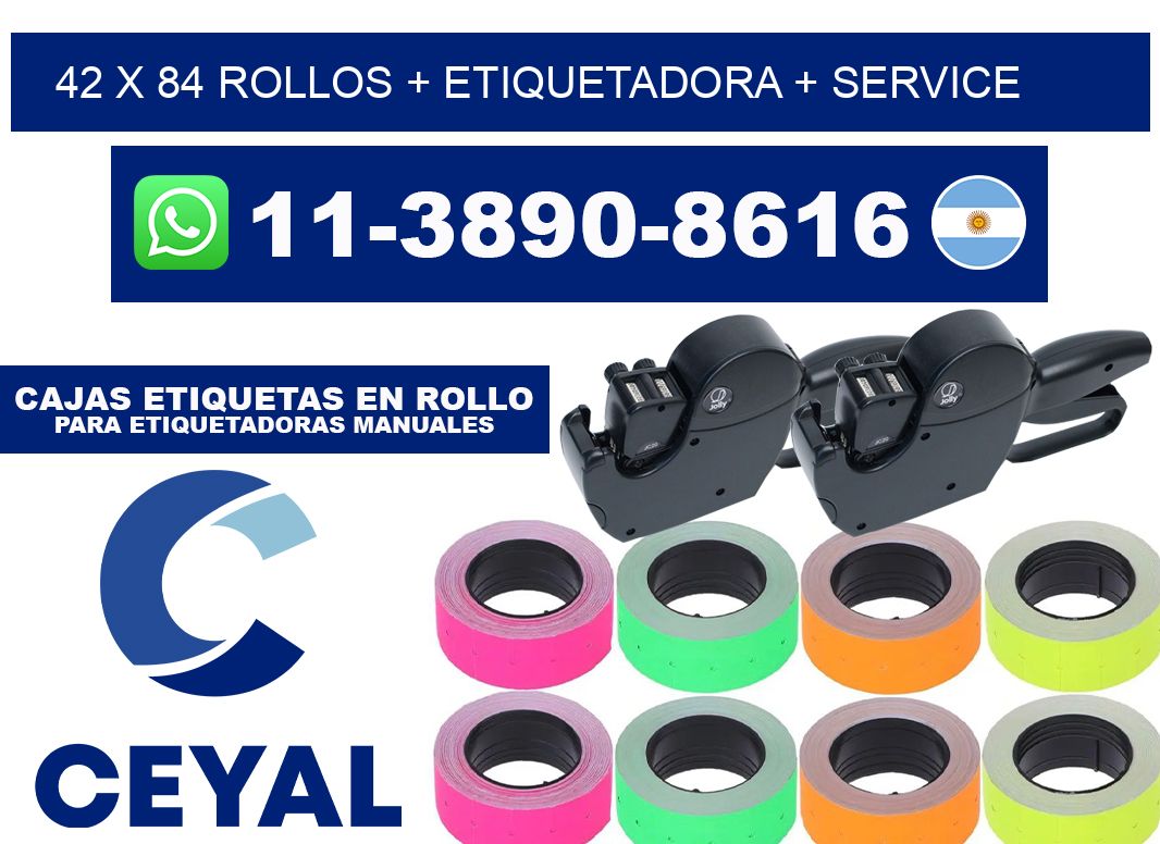 42 x 84 rollos + etiquetadora + service