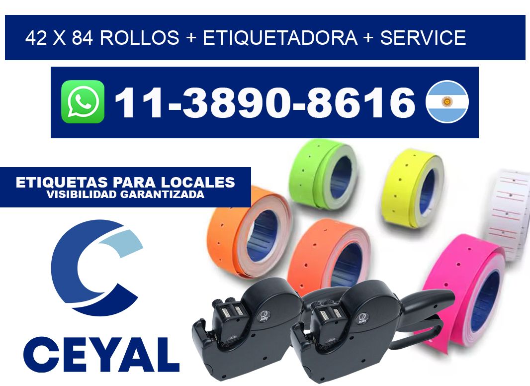 42 x 84 rollos + etiquetadora + service