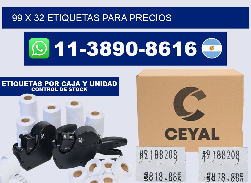 99 x 32 etiquetas para precios