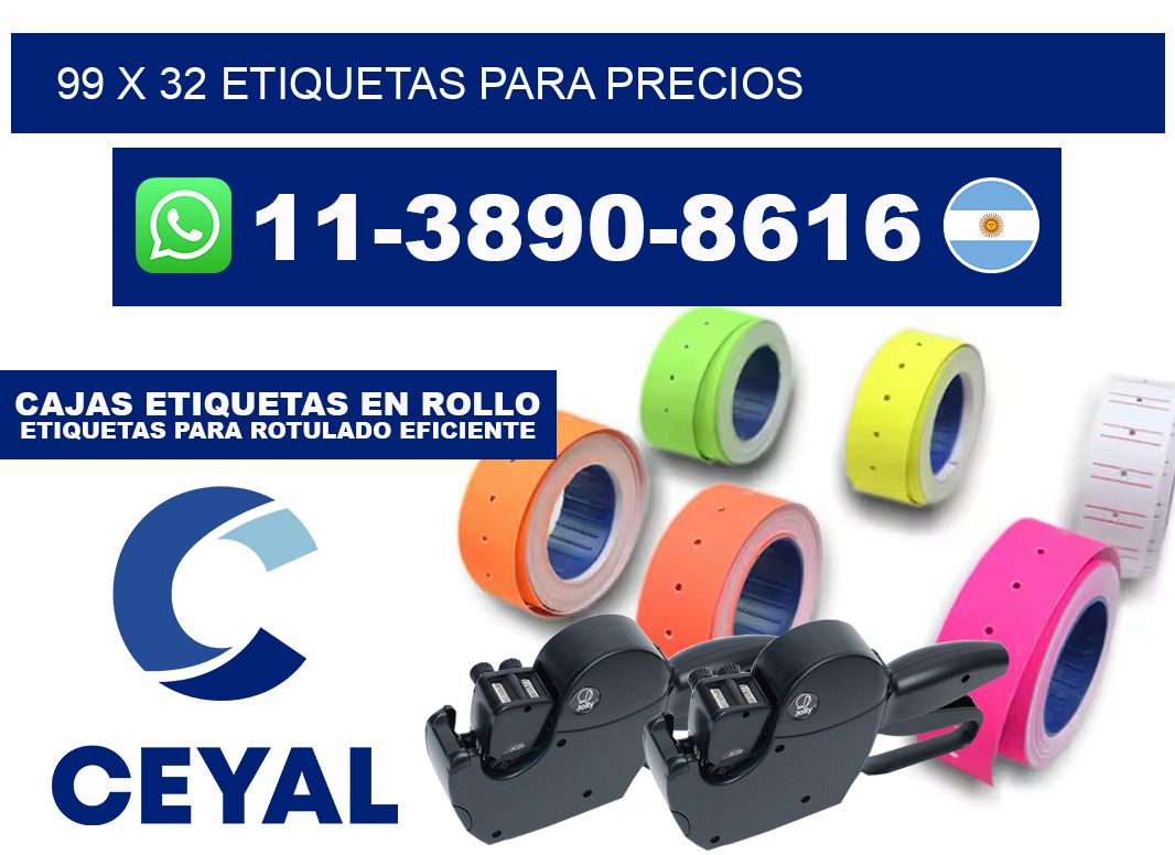 99 x 32 etiquetas para precios