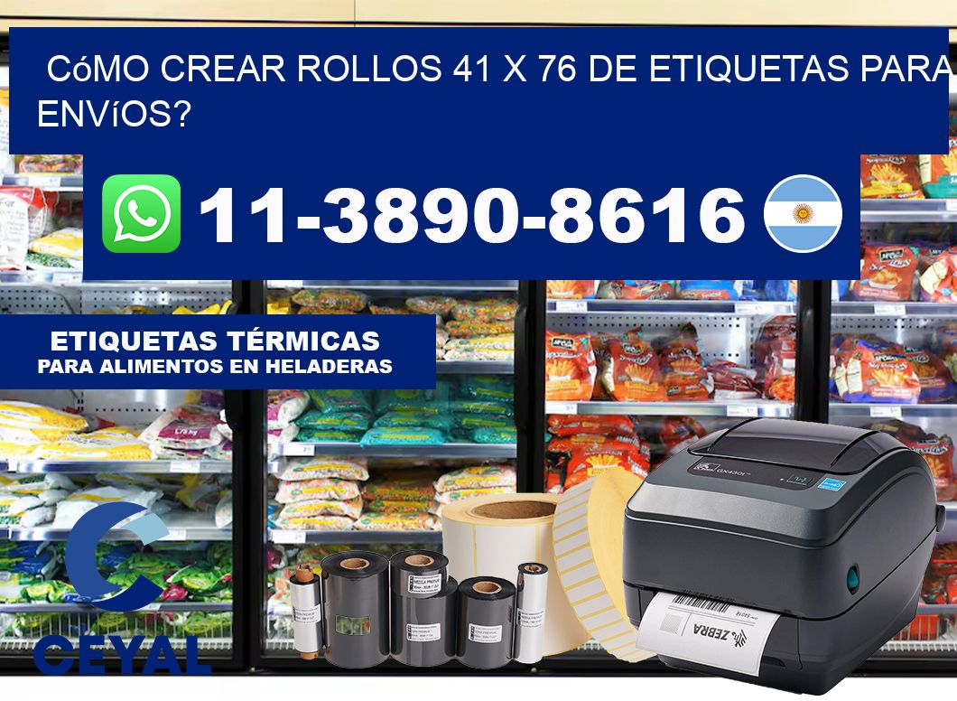 Cómo crear rollos 41 x 76 de etiquetas para envíos?