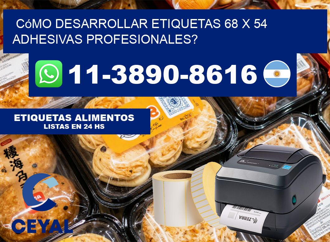 Cómo desarrollar etiquetas 68 x 54 adhesivas profesionales?