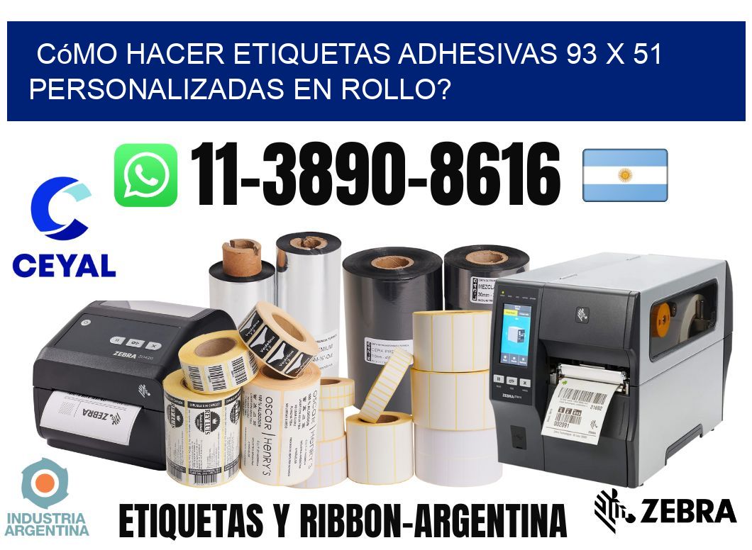 Cómo hacer etiquetas adhesivas 93 x 51 personalizadas en rollo?