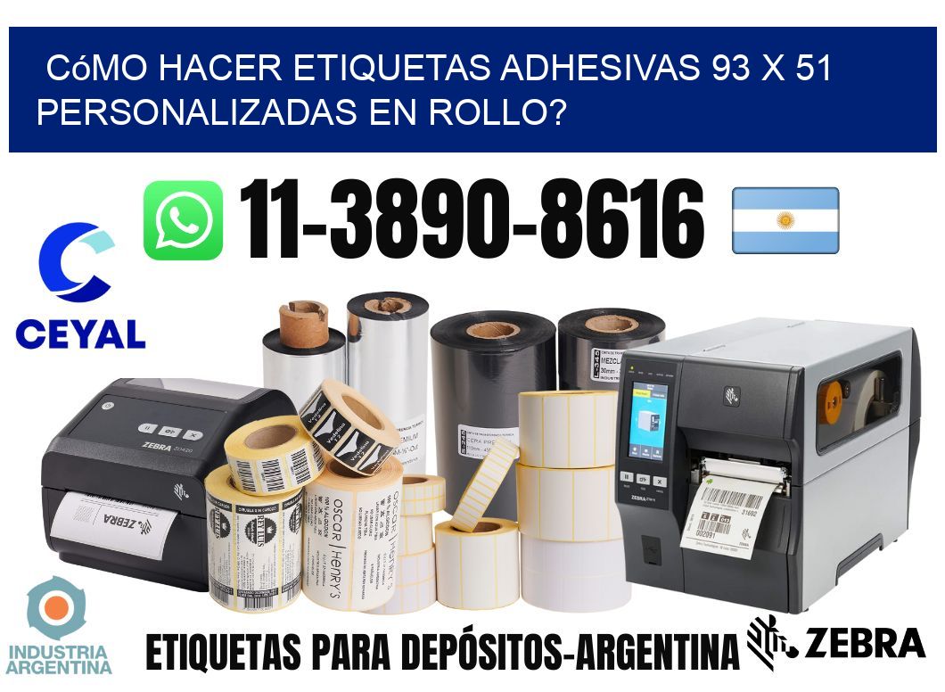 Cómo hacer etiquetas adhesivas 93 x 51 personalizadas en rollo?