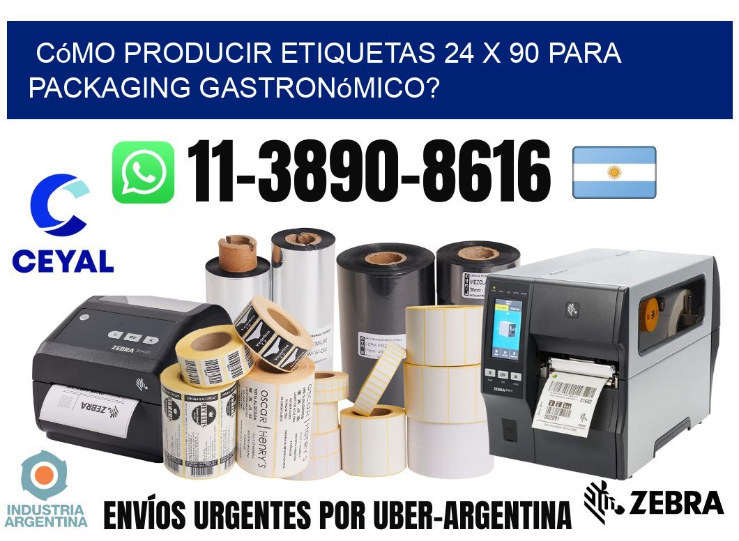 Cómo producir etiquetas 24 x 90 para packaging gastronómico?