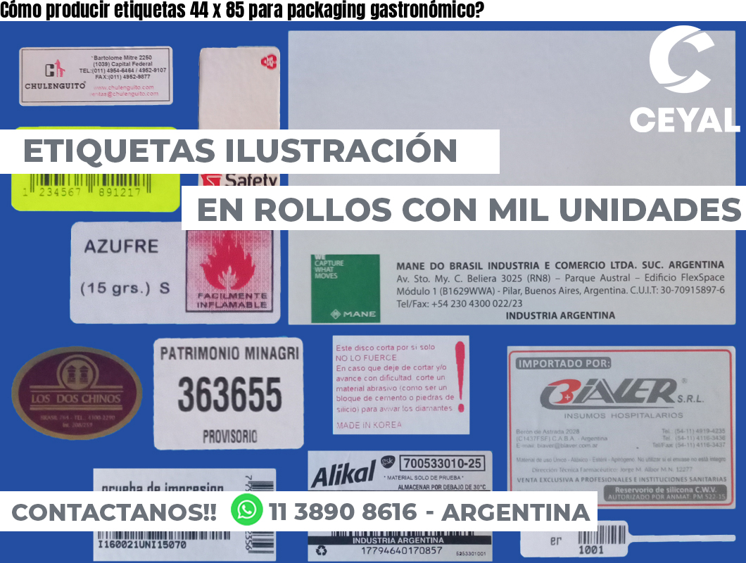 Cómo producir etiquetas 44 x 85 para packaging gastronómico?