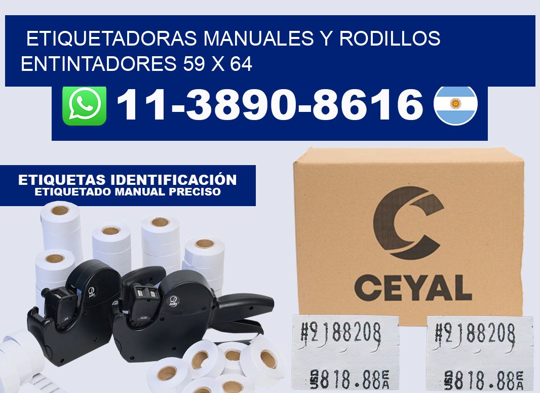 Etiquetadoras manuales y rodillos entintadores 59 x 64
