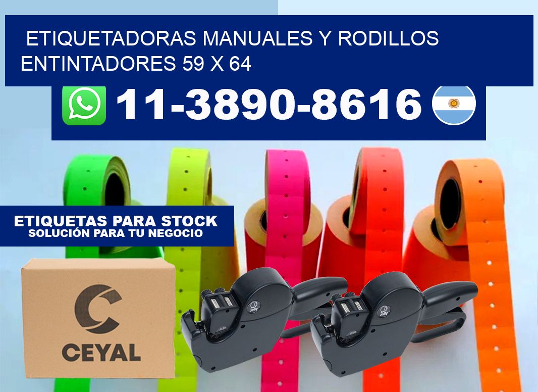 Etiquetadoras manuales y rodillos entintadores 59 x 64