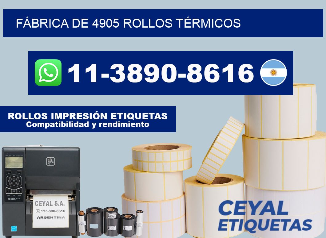 FÁBRICA DE 4905 ROLLOS TÉRMICOS