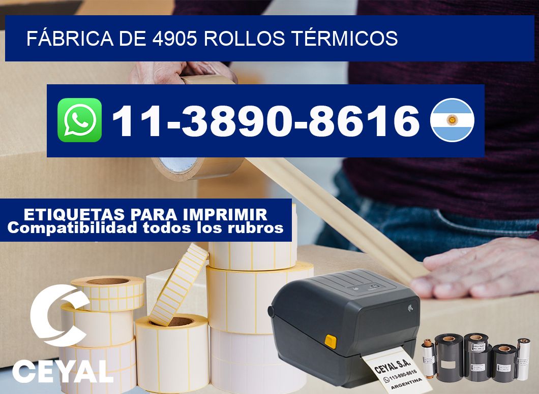 FÁBRICA DE 4905 ROLLOS TÉRMICOS