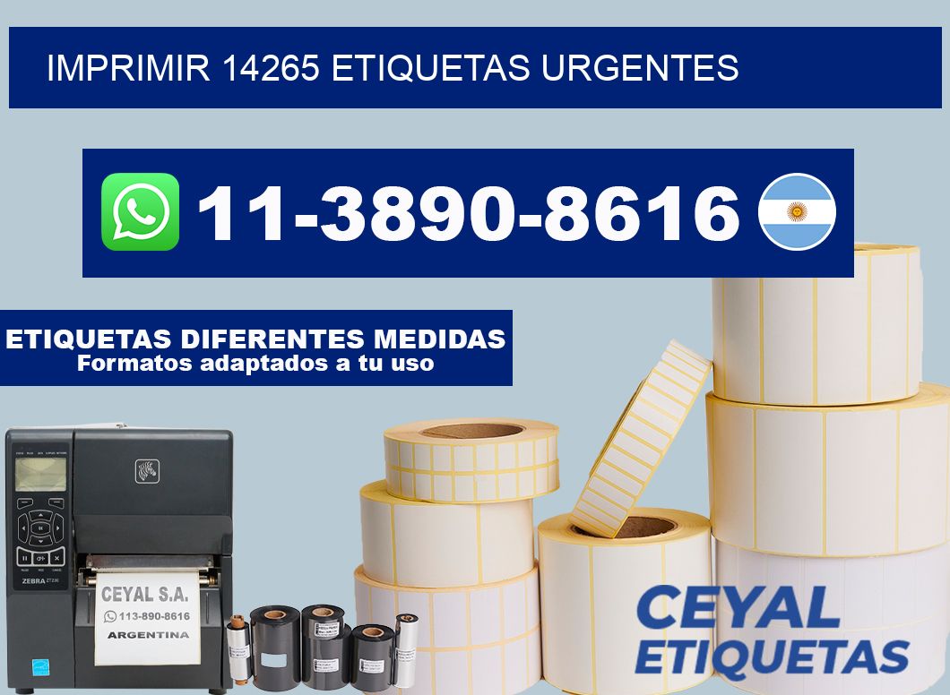 IMPRIMIR 14265 ETIQUETAS URGENTES