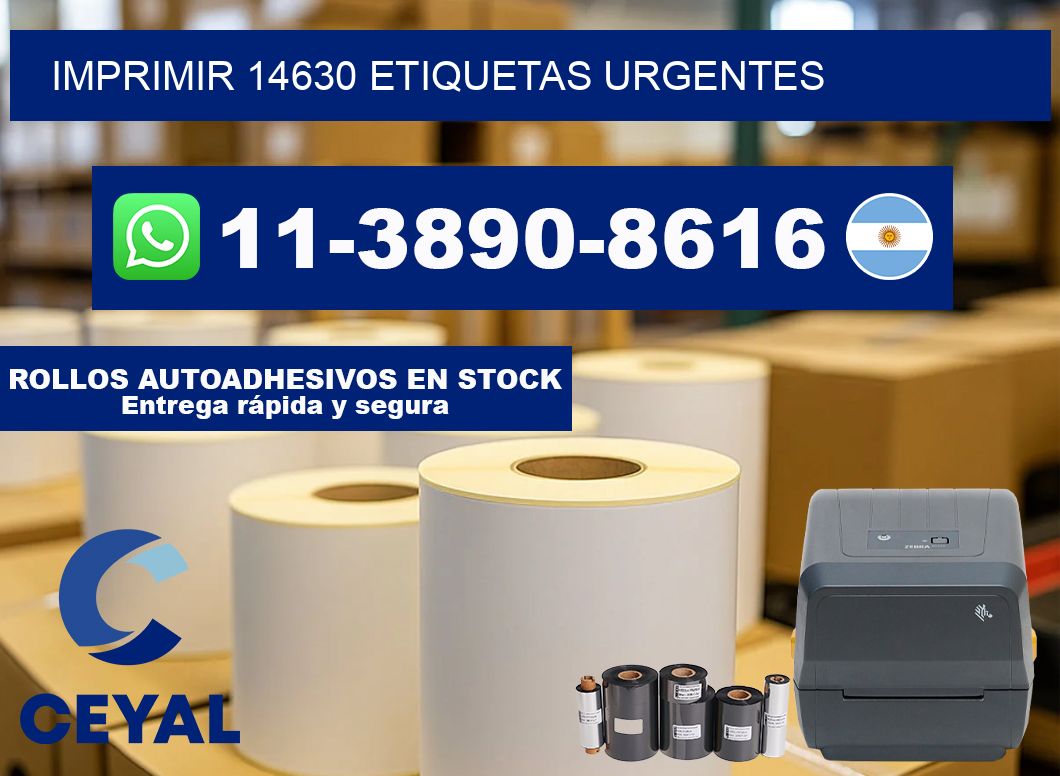 IMPRIMIR 14630 ETIQUETAS URGENTES