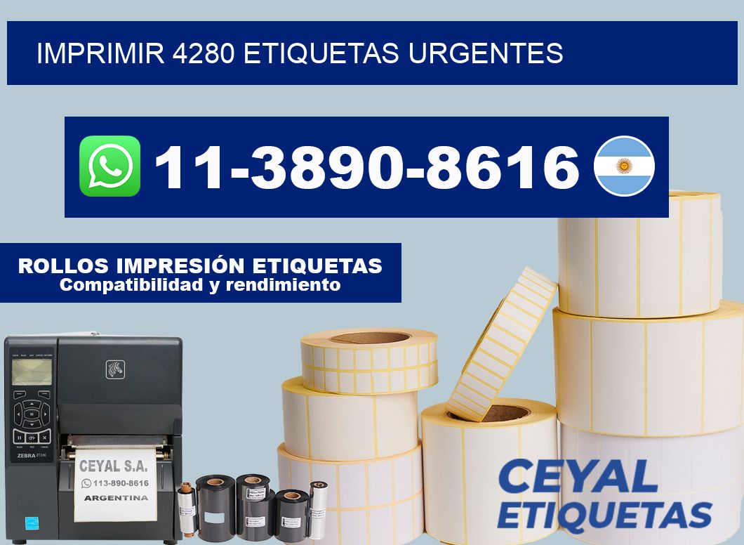 IMPRIMIR 4280 ETIQUETAS URGENTES