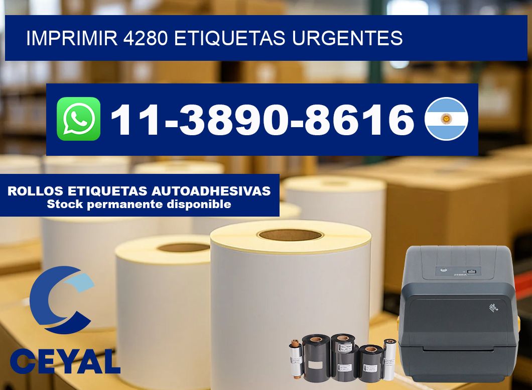 IMPRIMIR 4280 ETIQUETAS URGENTES
