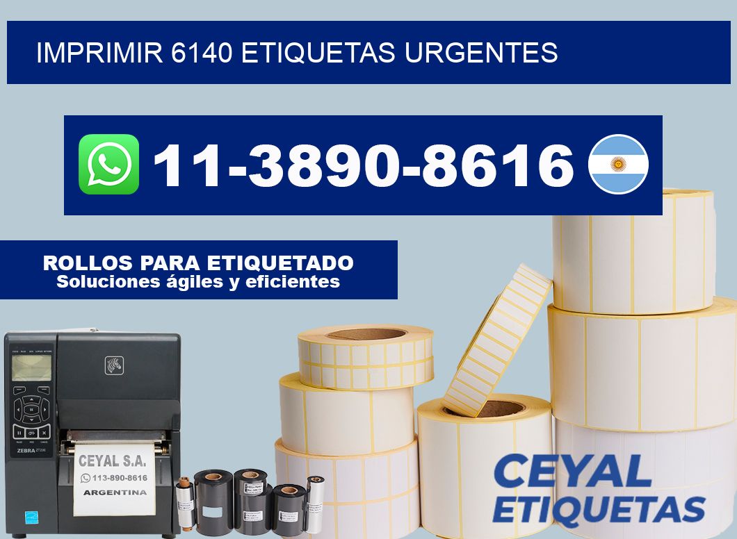 IMPRIMIR 6140 ETIQUETAS URGENTES