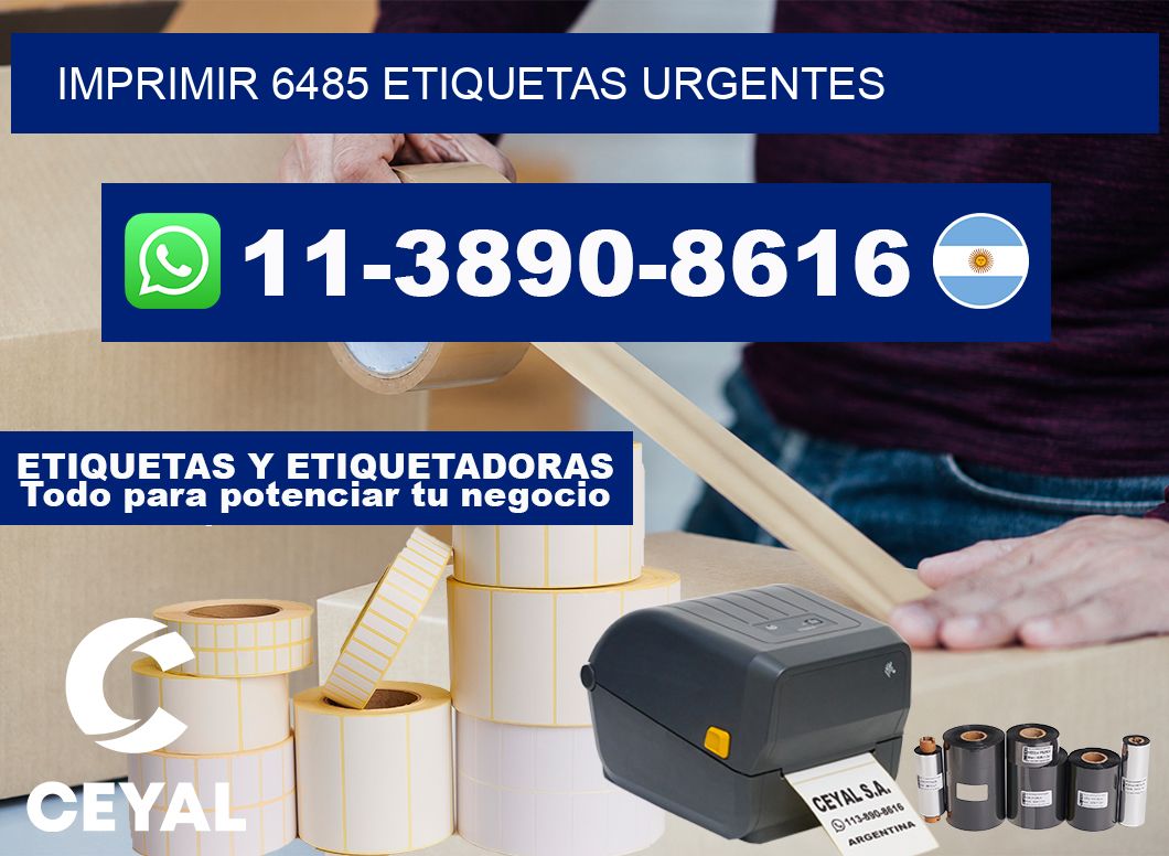 IMPRIMIR 6485 ETIQUETAS URGENTES