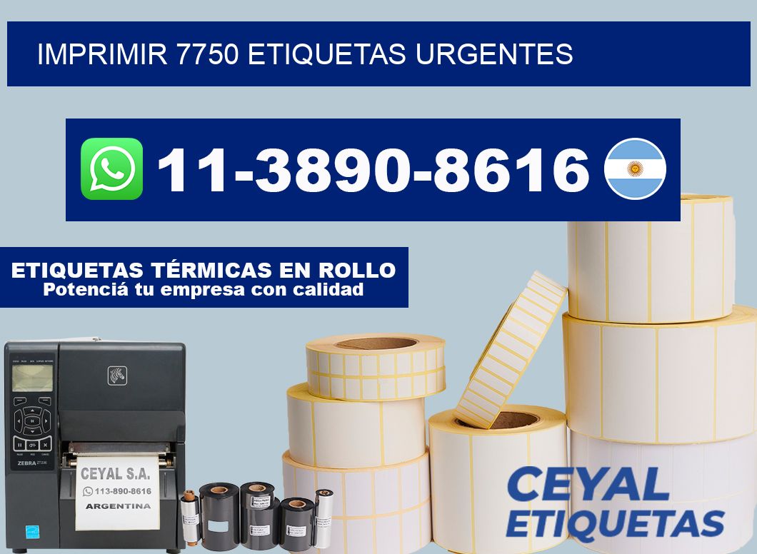 IMPRIMIR 7750 ETIQUETAS URGENTES