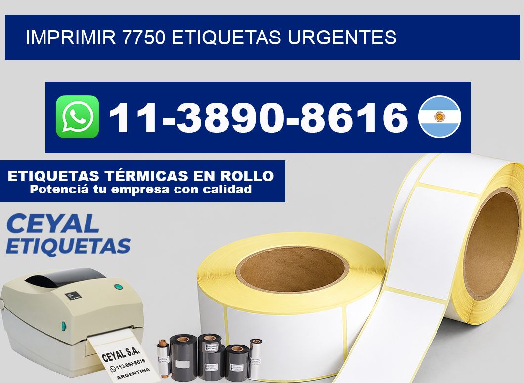 IMPRIMIR 7750 ETIQUETAS URGENTES
