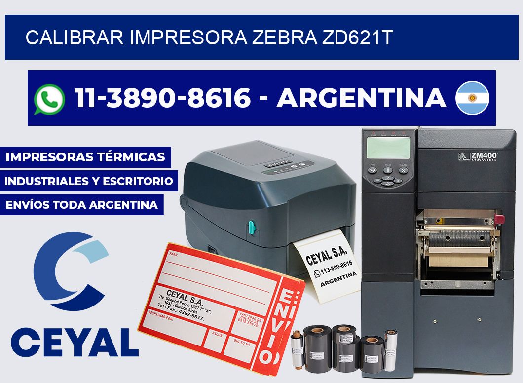 calibrar impresora Zebra ZD621T