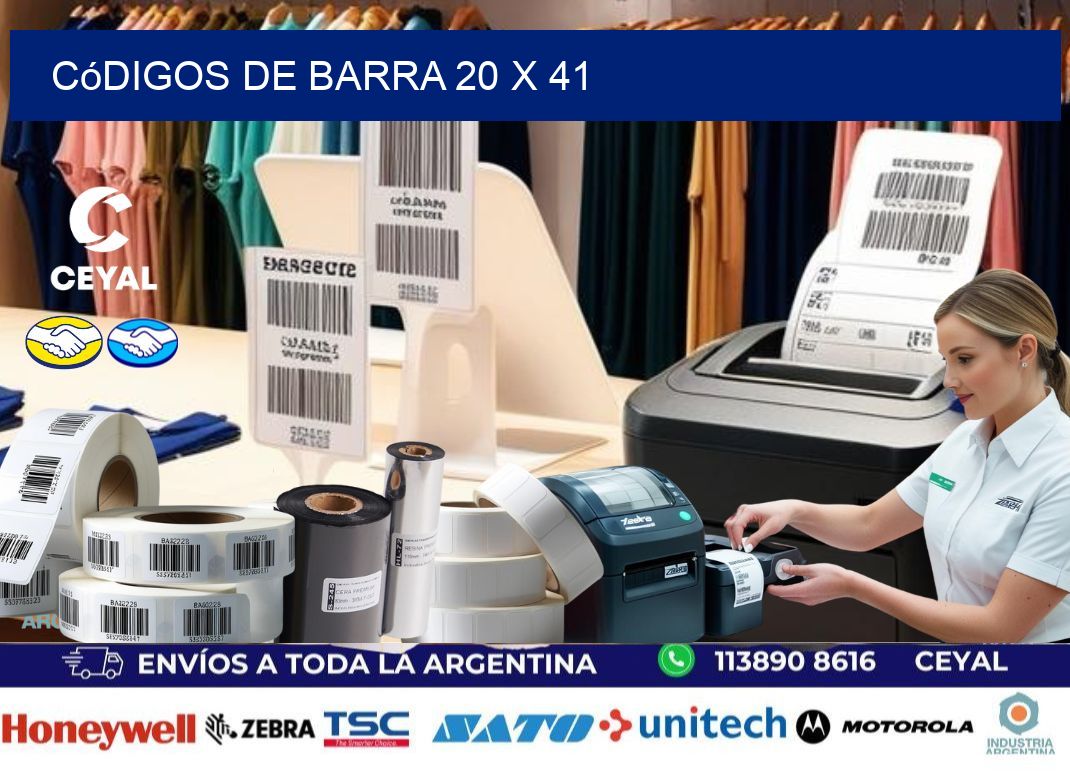 códigos de barra 20 x 41