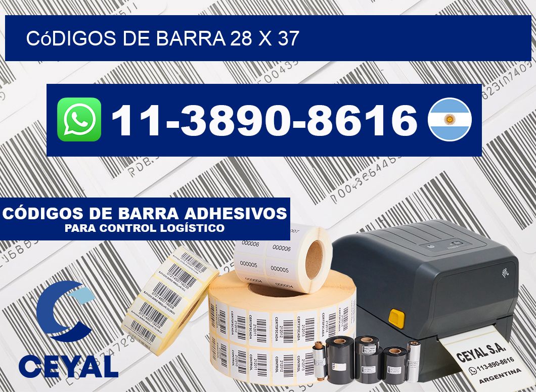 códigos de barra 28 x 37