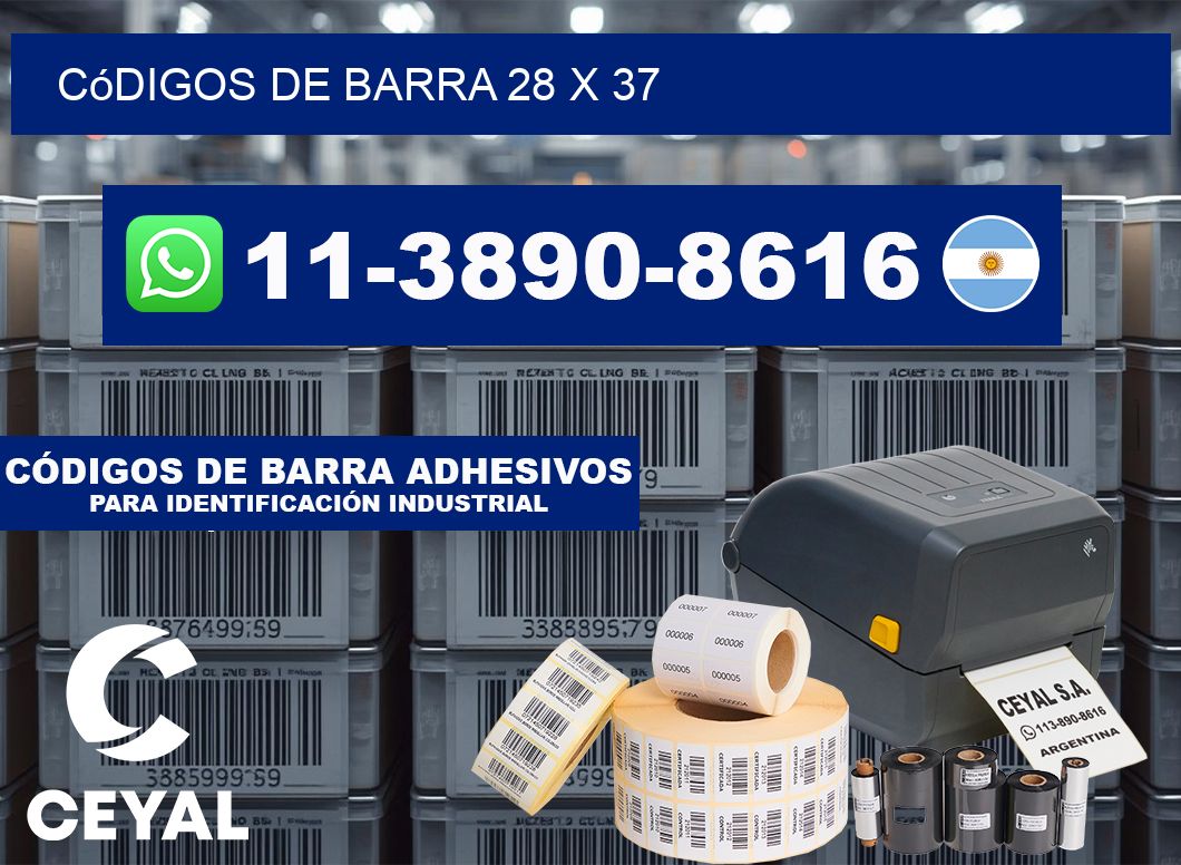 códigos de barra 28 x 37