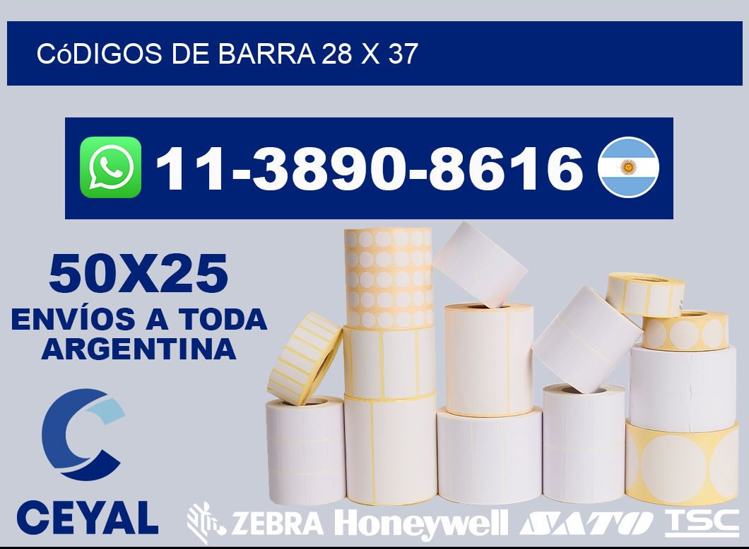 códigos de barra 28 x 37