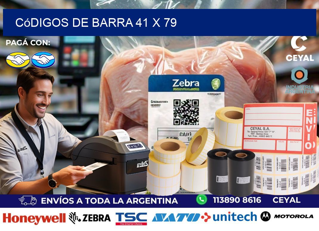 códigos de barra 41 x 79