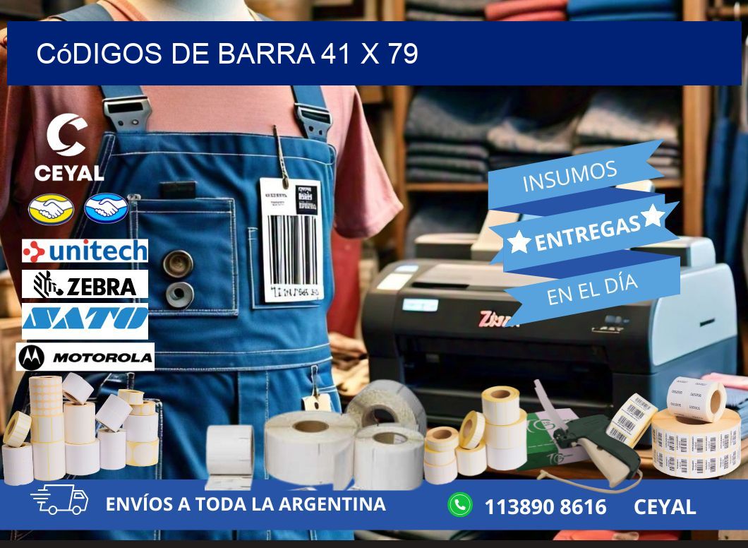códigos de barra 41 x 79