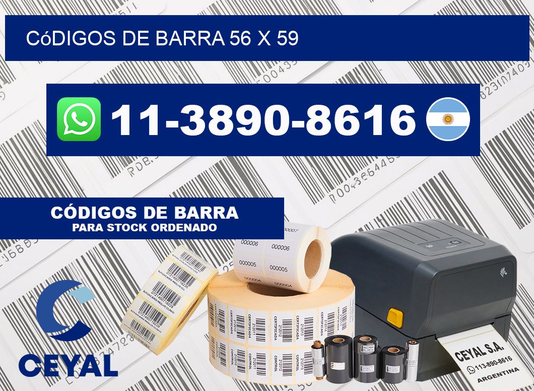 códigos de barra 56 x 59