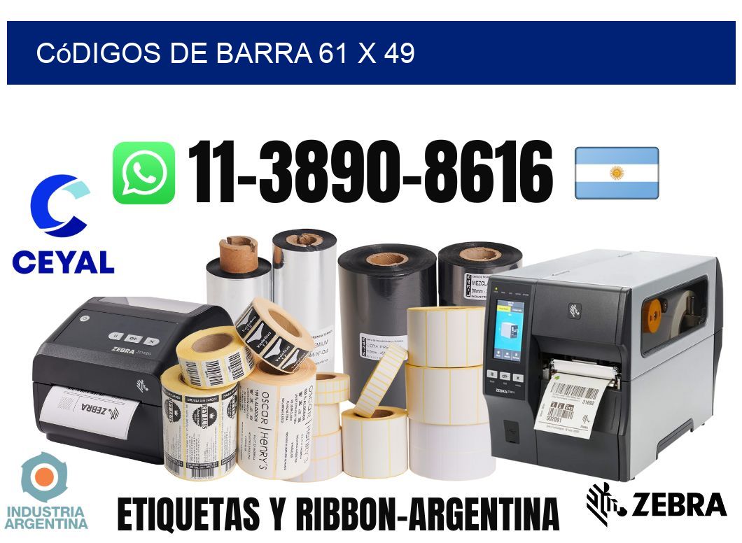 códigos de barra 61 x 49