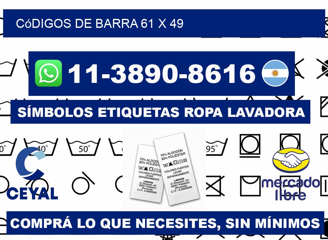códigos de barra 61 x 49