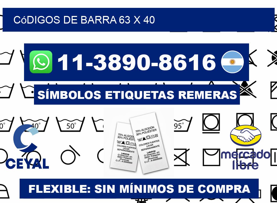 códigos de barra 63 x 40