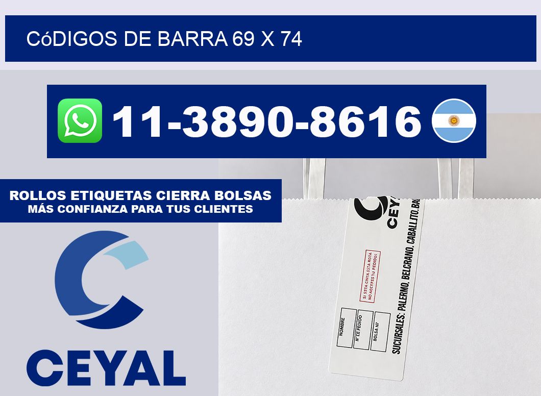 códigos de barra 69 x 74