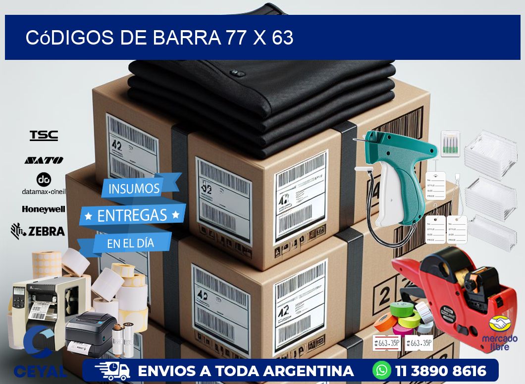 códigos de barra 77 x 63
