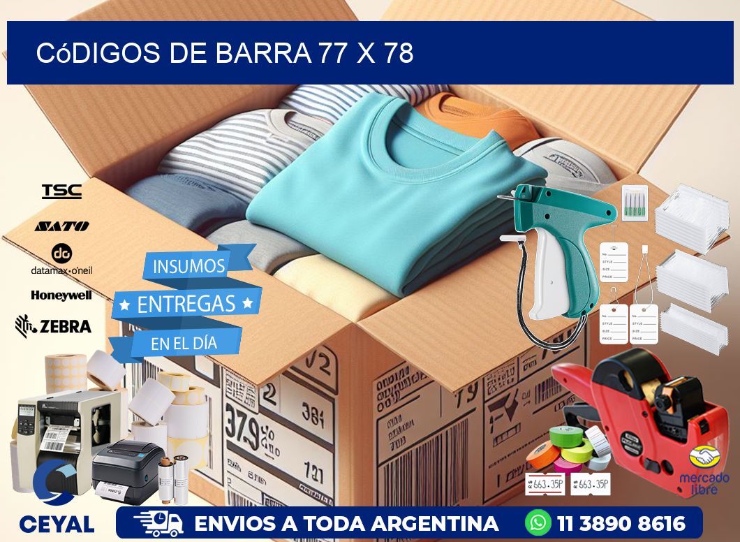 códigos de barra 77 x 78