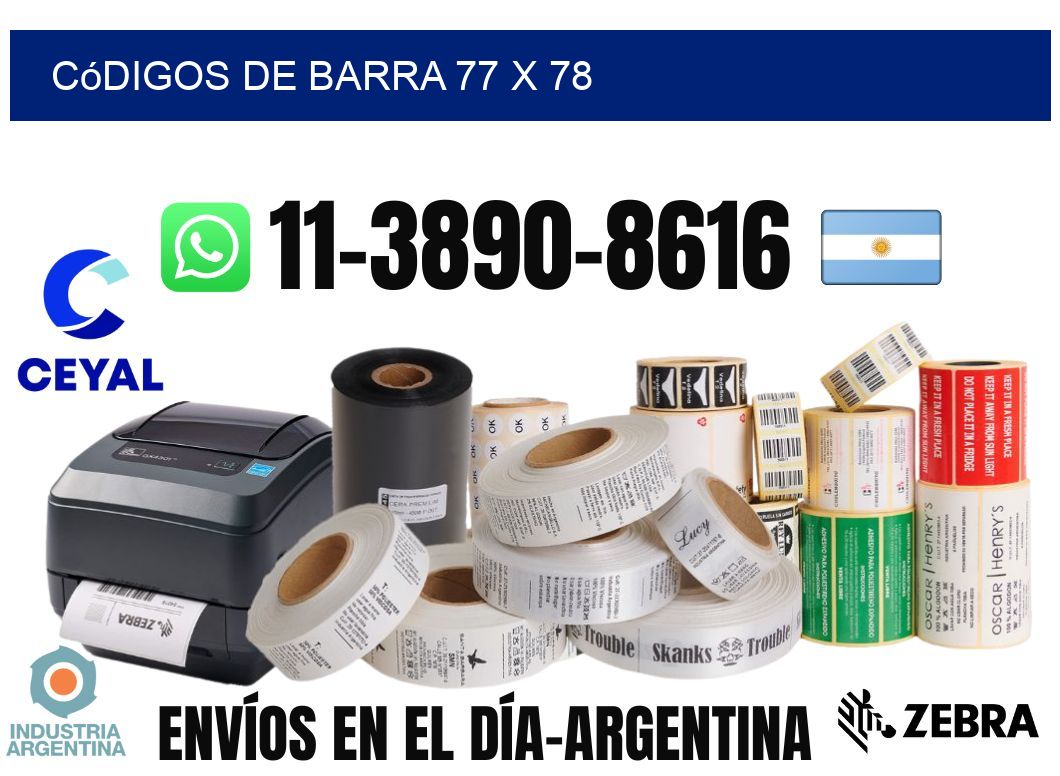 códigos de barra 77 x 78