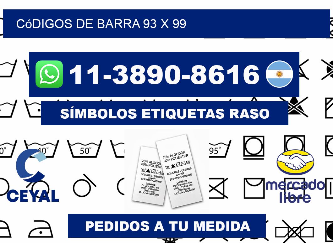 códigos de barra 93 x 99
