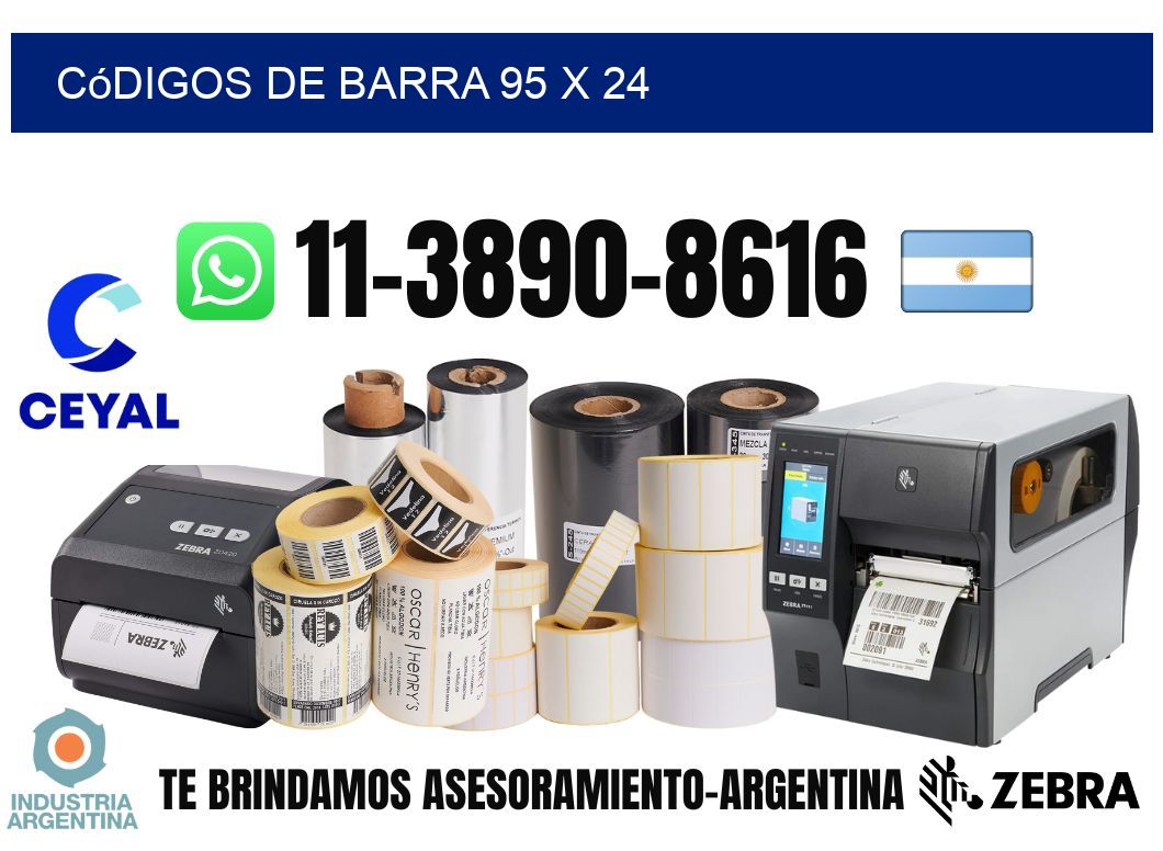 códigos de barra 95 x 24