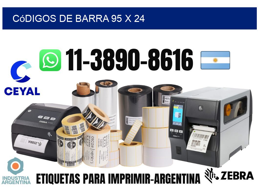 códigos de barra 95 x 24