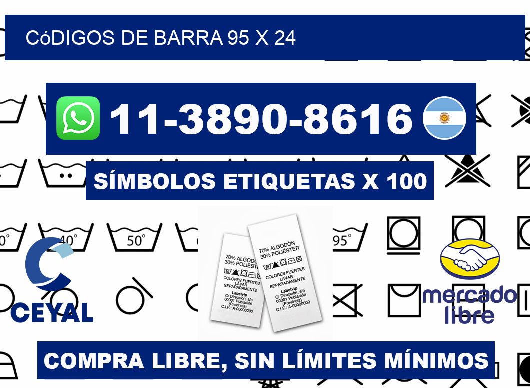 códigos de barra 95 x 24
