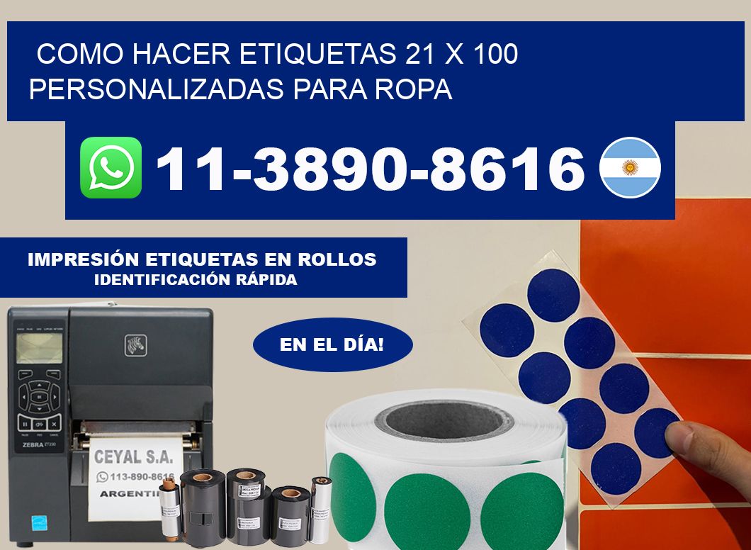como hacer etiquetas 21 x 100 personalizadas para ropa