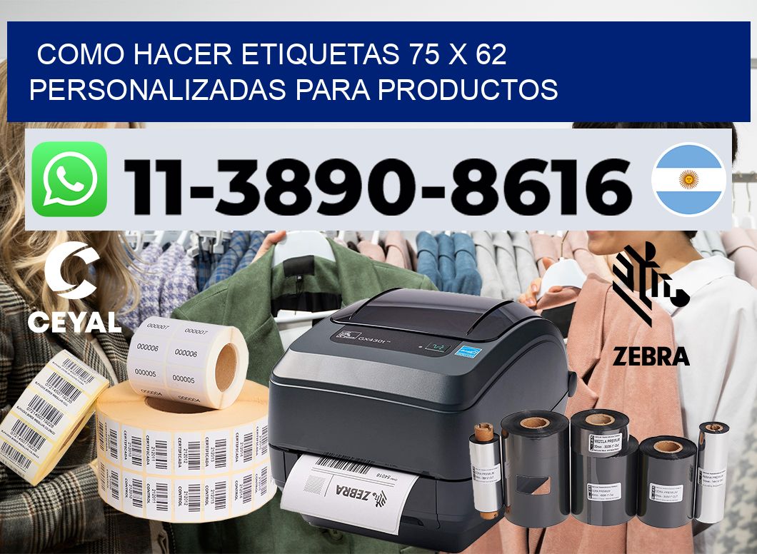 como hacer etiquetas 75 x 62 personalizadas para productos