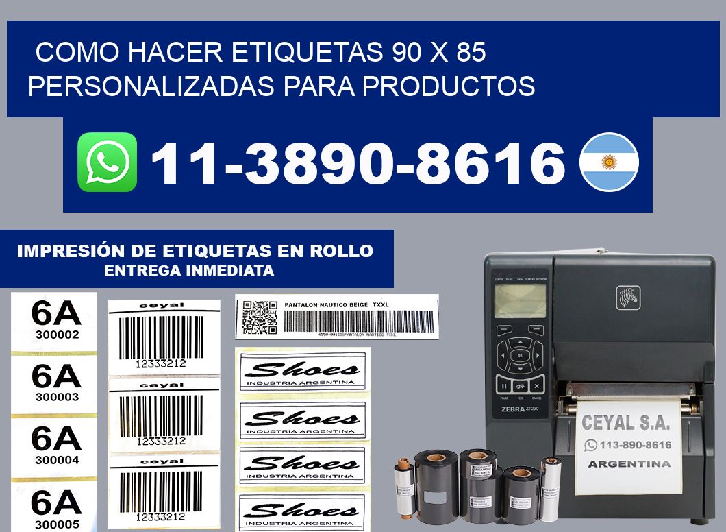 como hacer etiquetas 90 x 85 personalizadas para productos