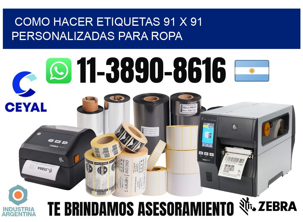 como hacer etiquetas 91 x 91 personalizadas para ropa