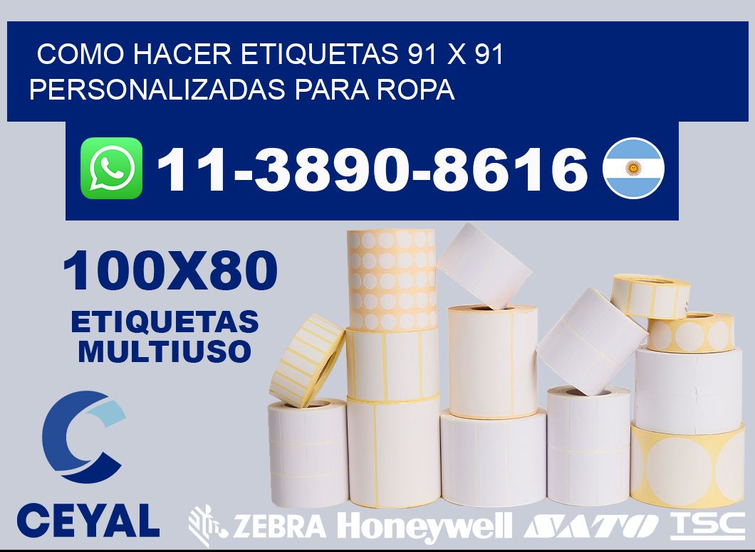 como hacer etiquetas 91 x 91 personalizadas para ropa