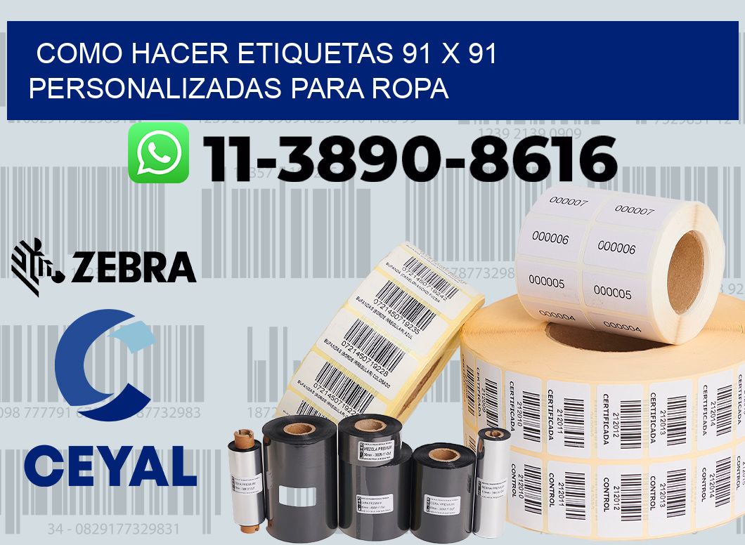 como hacer etiquetas 91 x 91 personalizadas para ropa