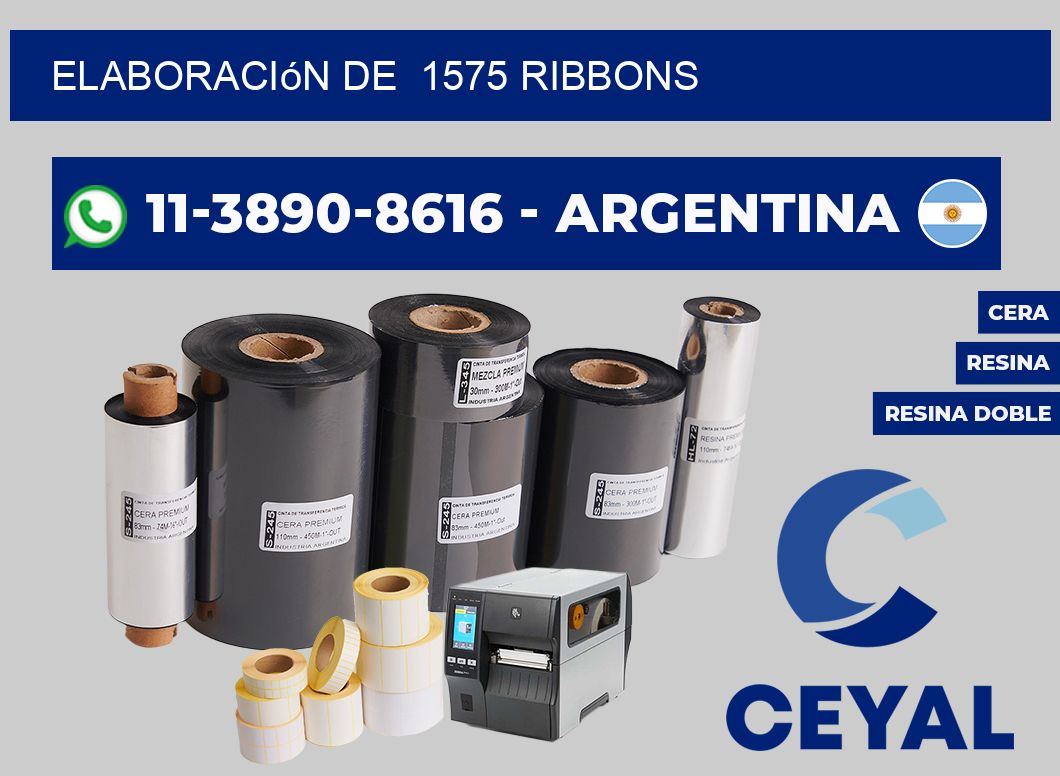elaboración de  1575 ribbons