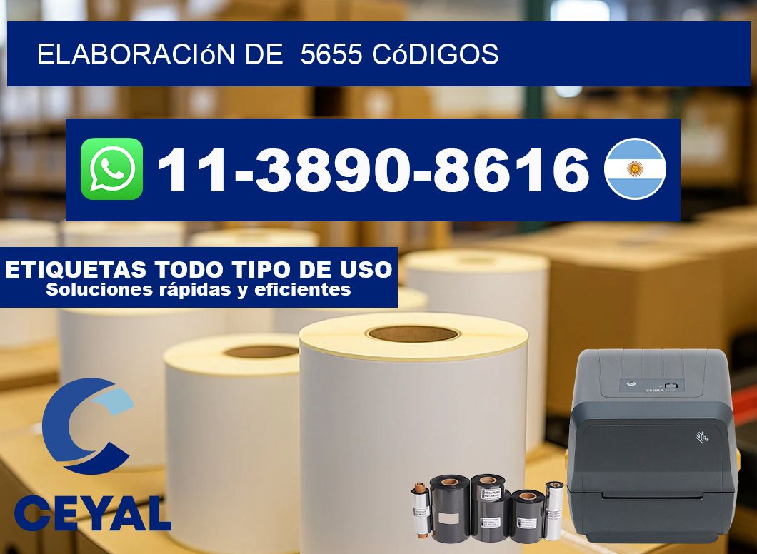 elaboración de 5655 códigos